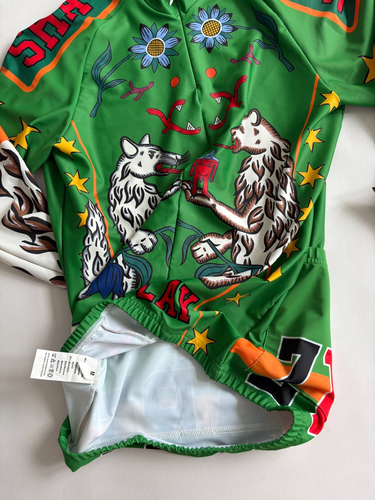 Walter Van Beirendonck Runway Leopard Print Cycling Panel Jacket