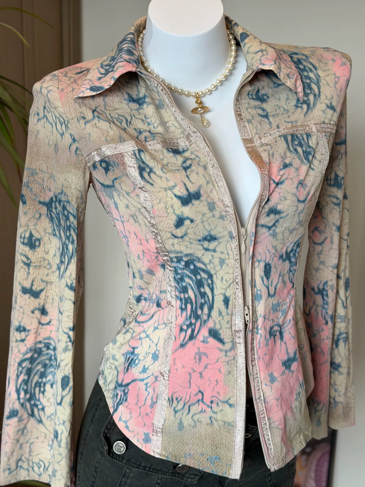 jean paul gaultier JPG Gaultier vintage long sleeve printed top