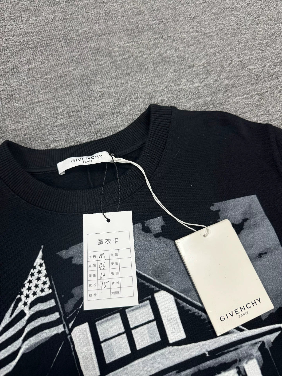 Givenchy Black Star House Flag Stripe Sweater