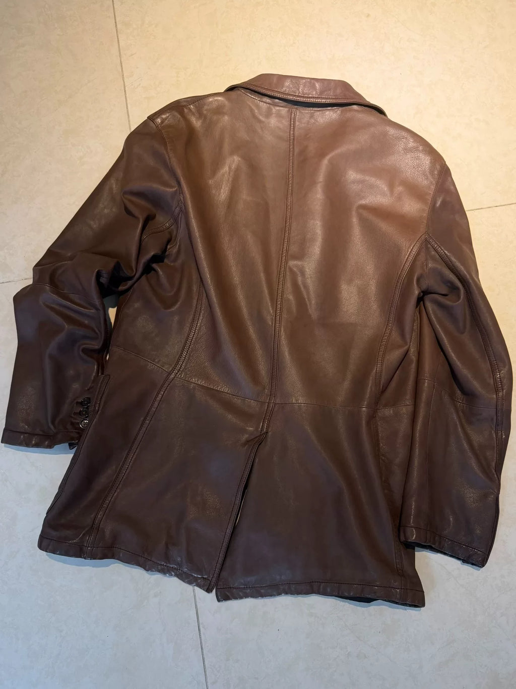 Prada Brown Reversible Leather Zip-Up Jacket