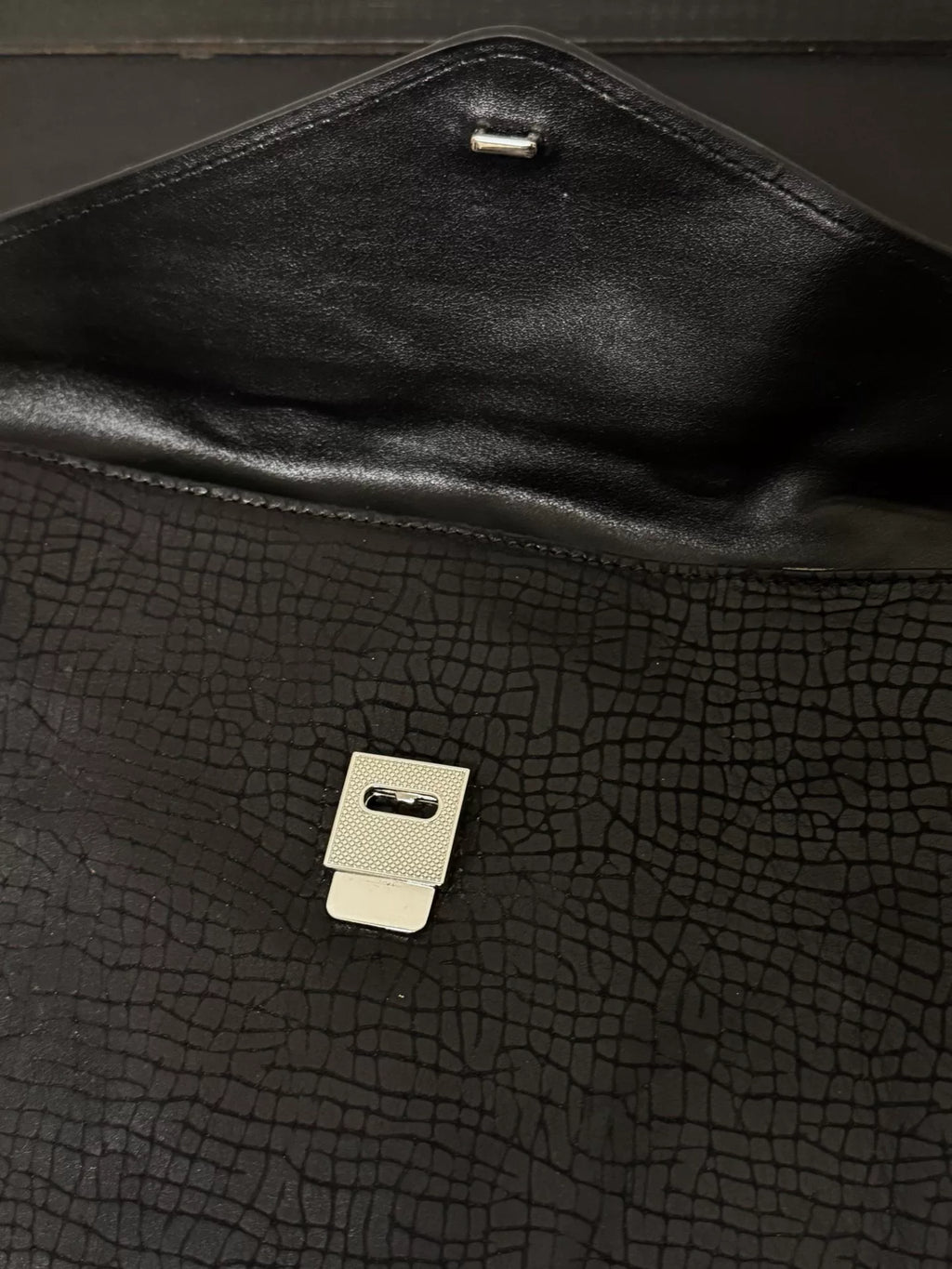Prada 2000s Cracked Lambskin Clutch Bag