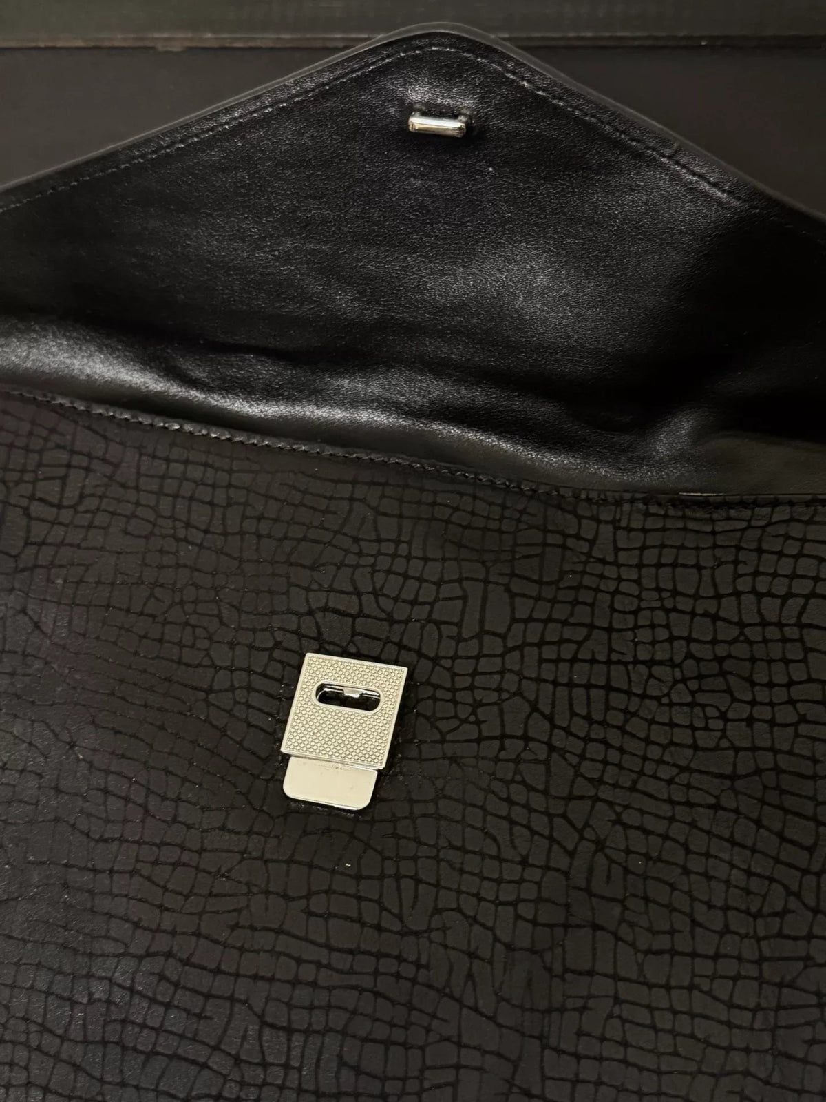 Prada 2000s Cracked Lambskin Clutch Bag