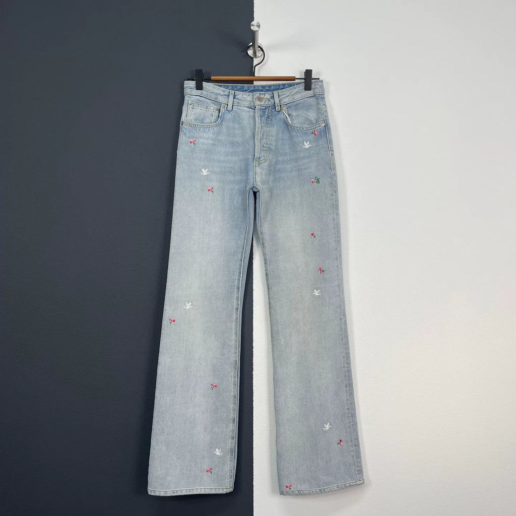 Dior Embroidered Hundred Birds Floral Jeans
