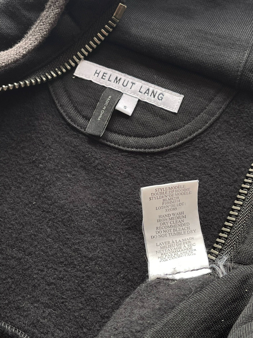 Helmut Lang Double Zipper Sweatshirt Jacket Coat