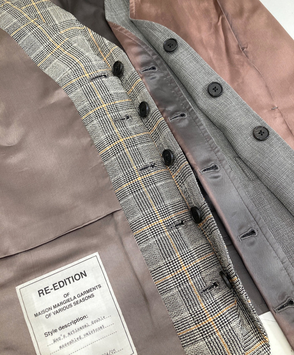 Maison Margiela Wool Plaid Deconstructed Vest