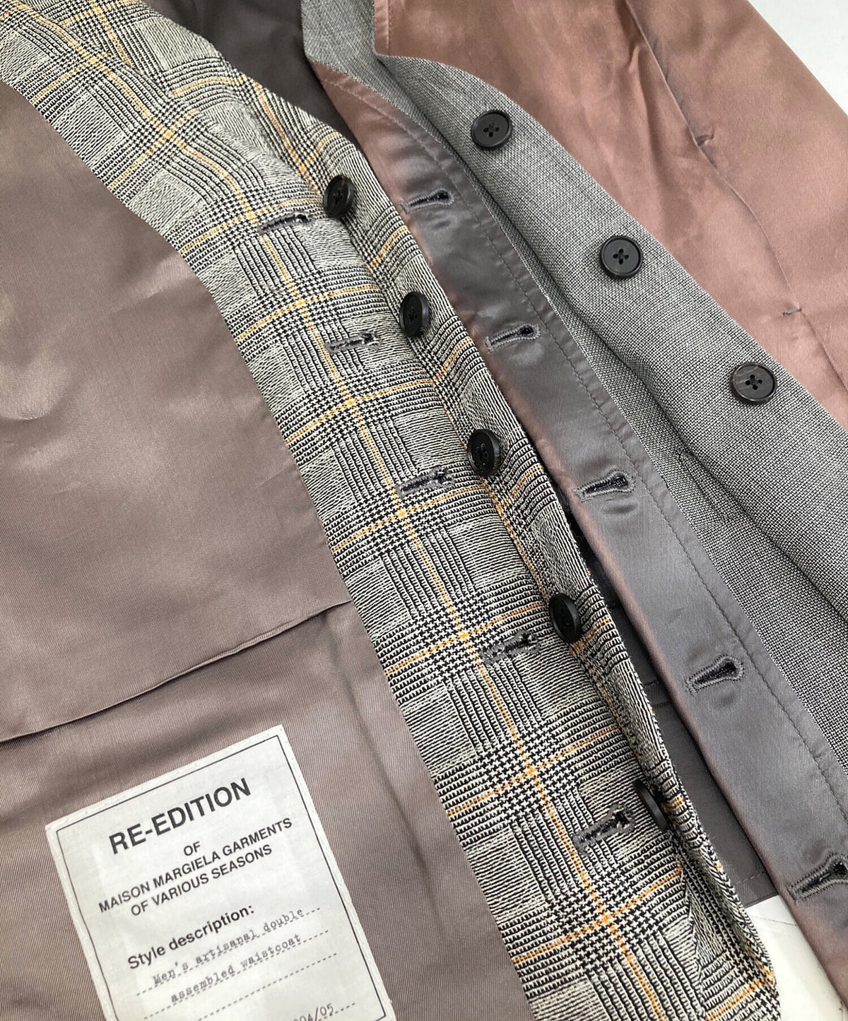 Maison Margiela Wool Plaid Deconstructed Vest