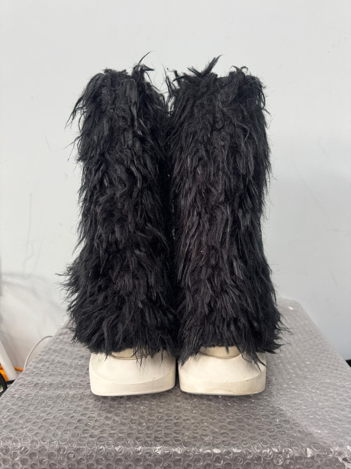 Rick Owens Platform Fuzzy 22FW elephant leg boots