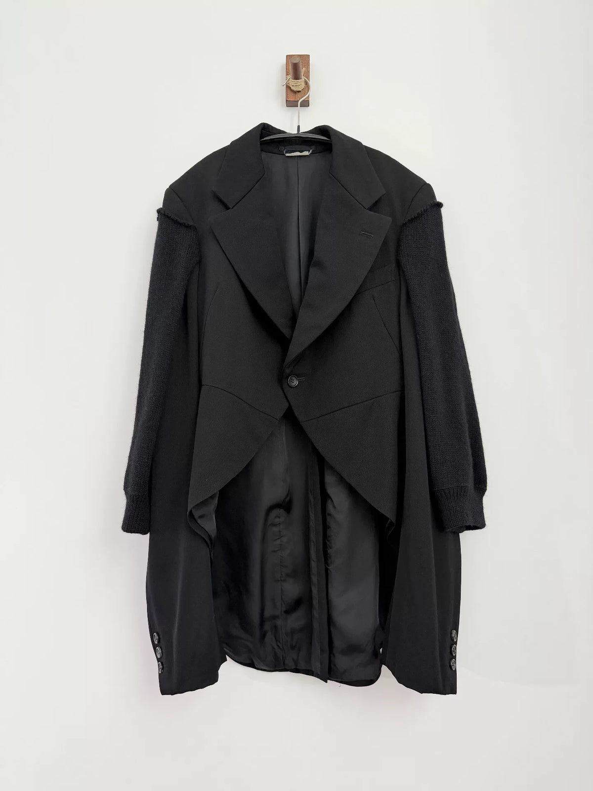 Comme Des Garçons AW14 Deconstructed Double-Layer Sleeve Wool Suit Jacket