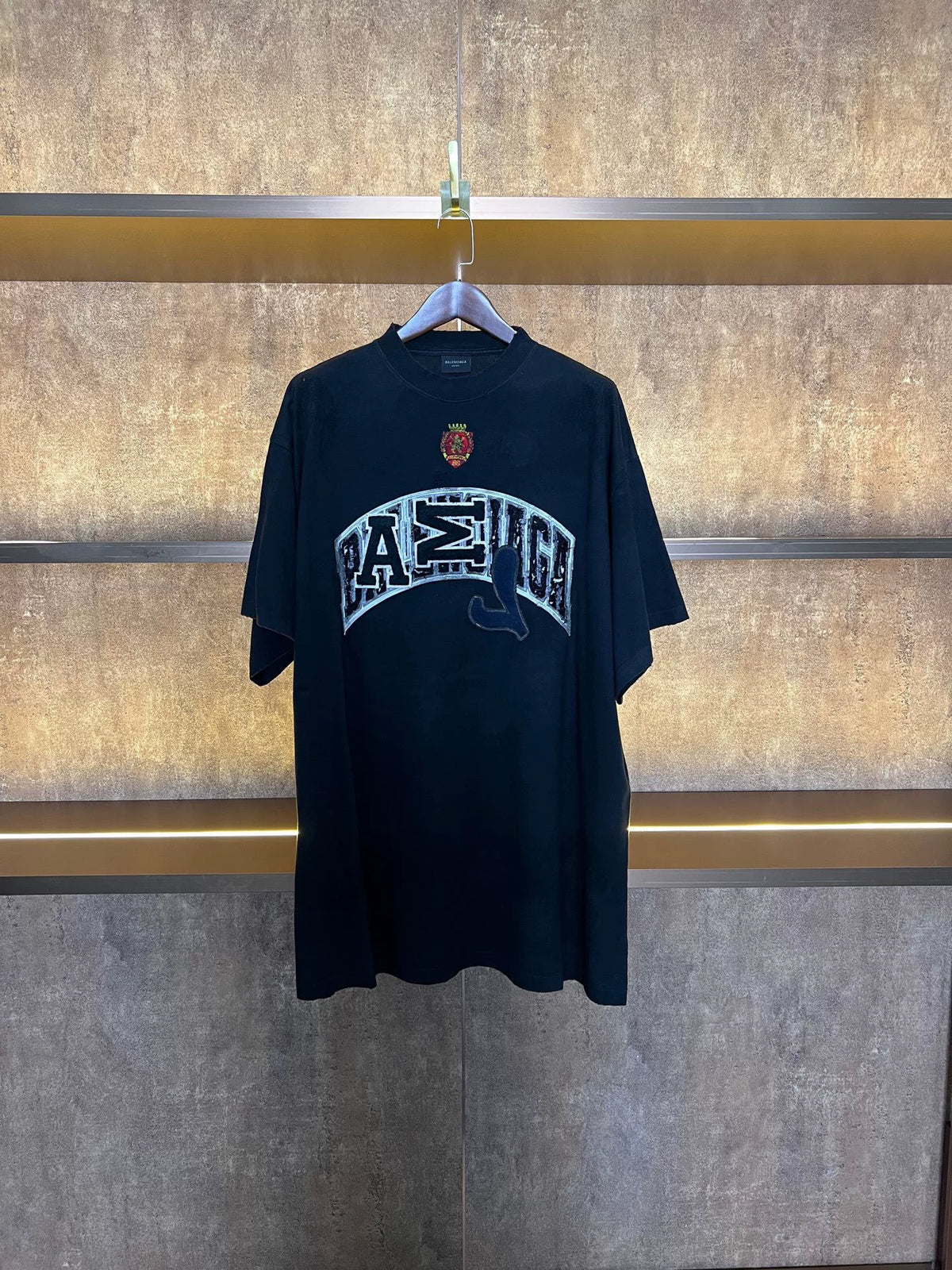Balenciaga Distressed Manchester United Short Sleeve Top