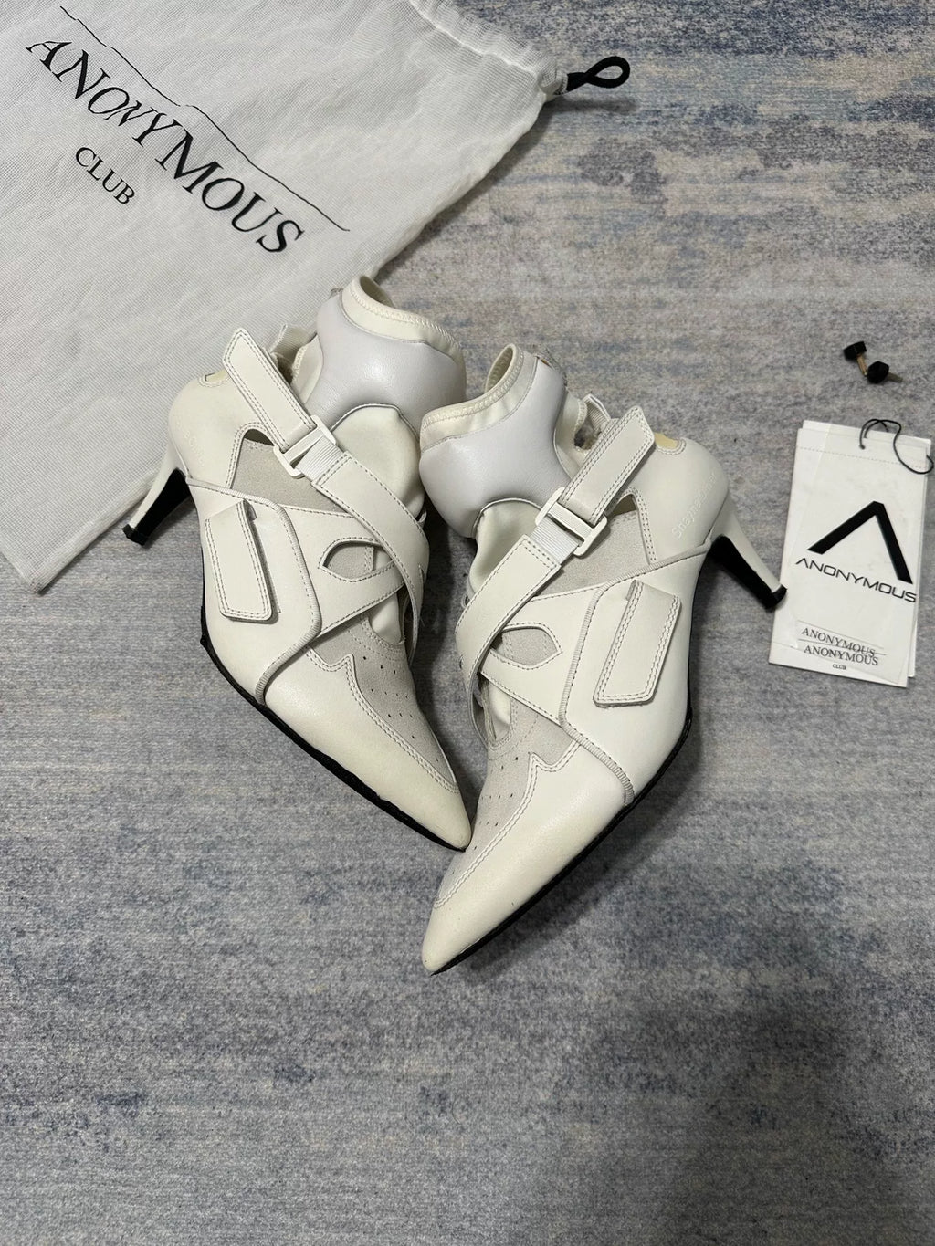 Anonymous Club Shayne Oliver White Deconstructed Heels