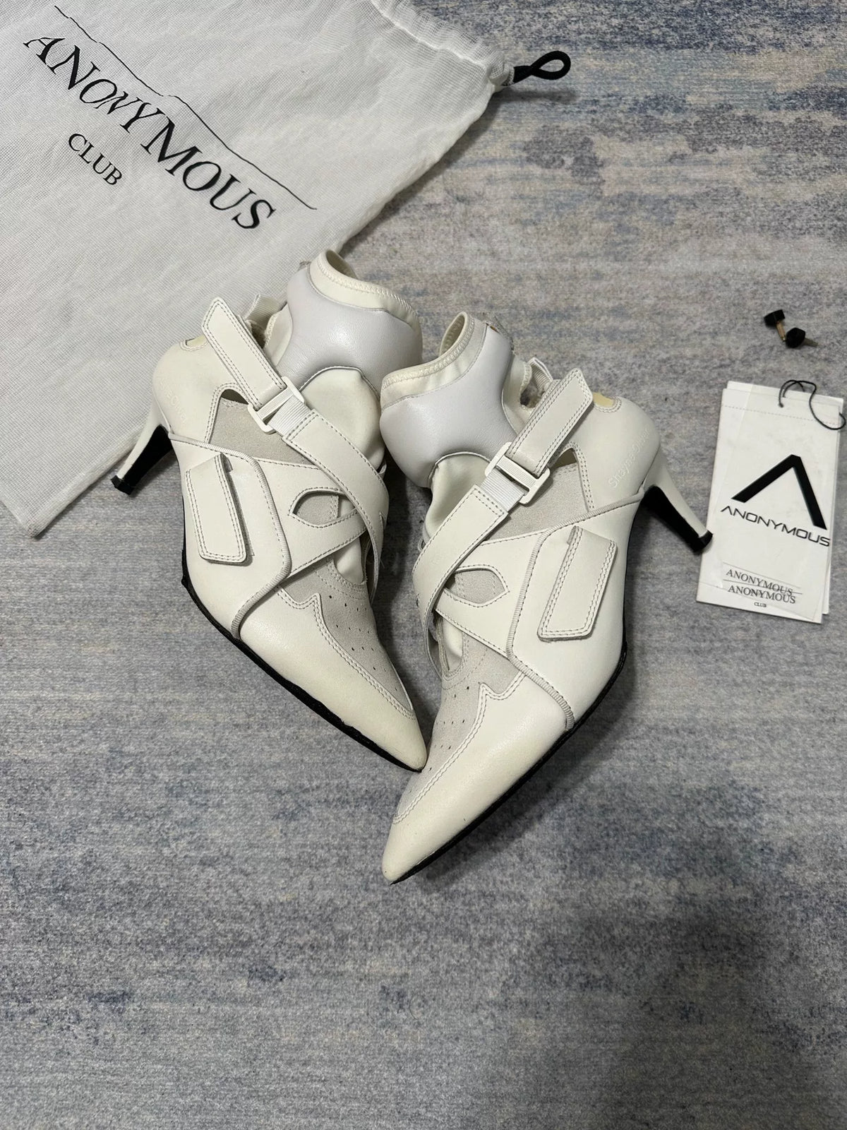 Anonymous Club Shayne Oliver White Deconstructed Heels