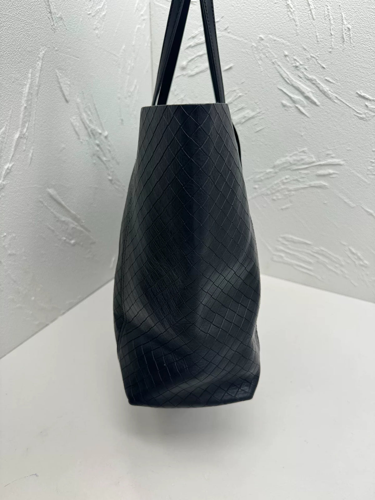 Bottega Veneta Black Woven Leather Tote Bag