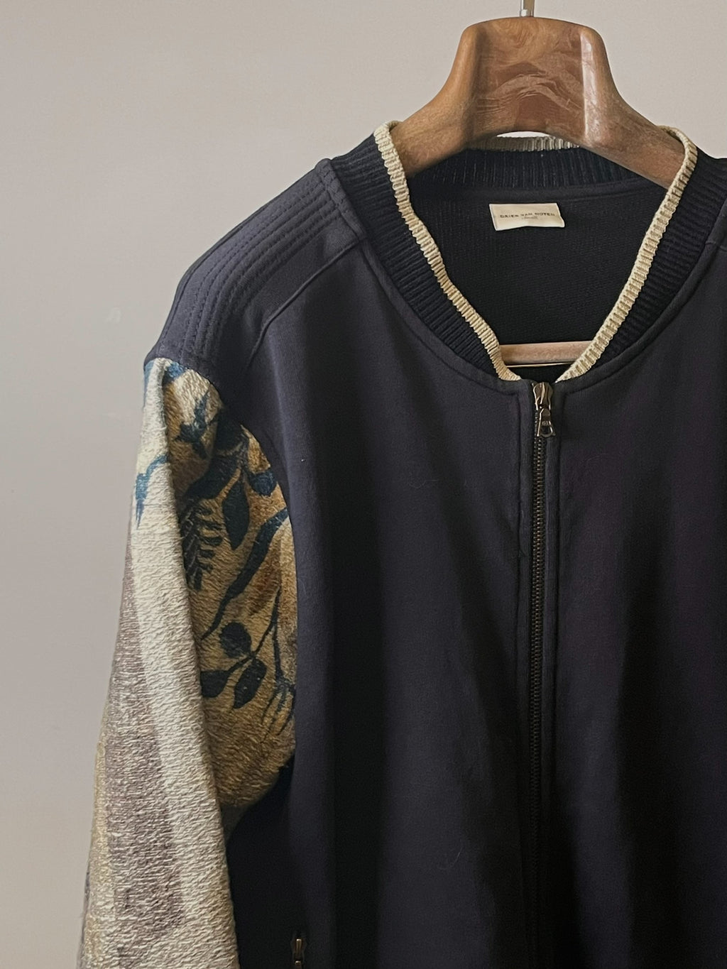 Dries Van Noten | Floral and Bird Knit Baseball Jacket