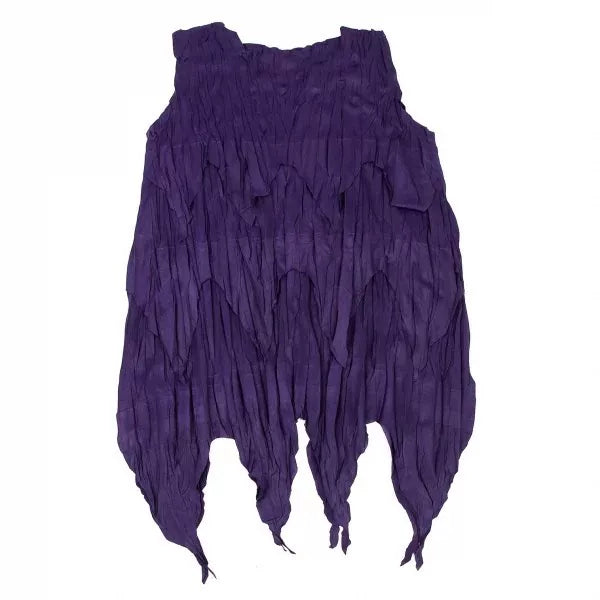 Issey Miyake Vintage Purple Zigzag Pleated Top