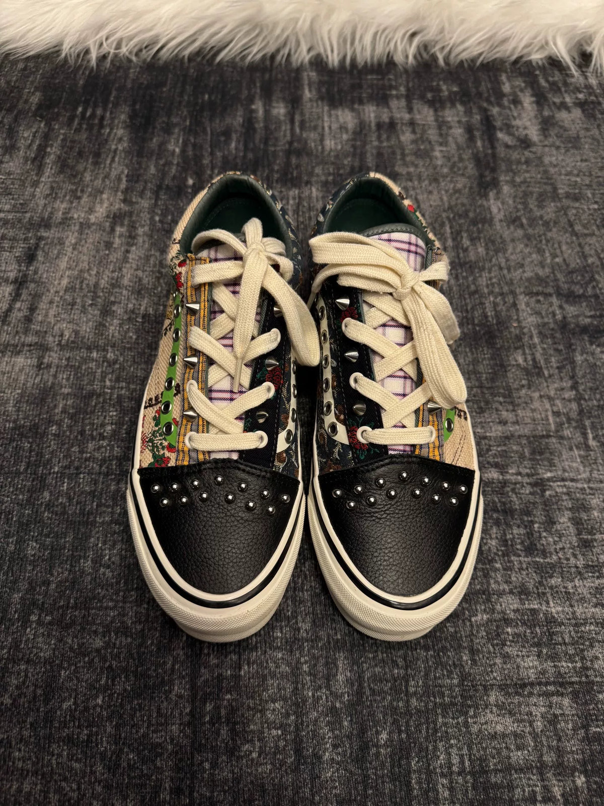 Gucci Vans Vault Old Skool Embroidered Beaded Skate Sneakers