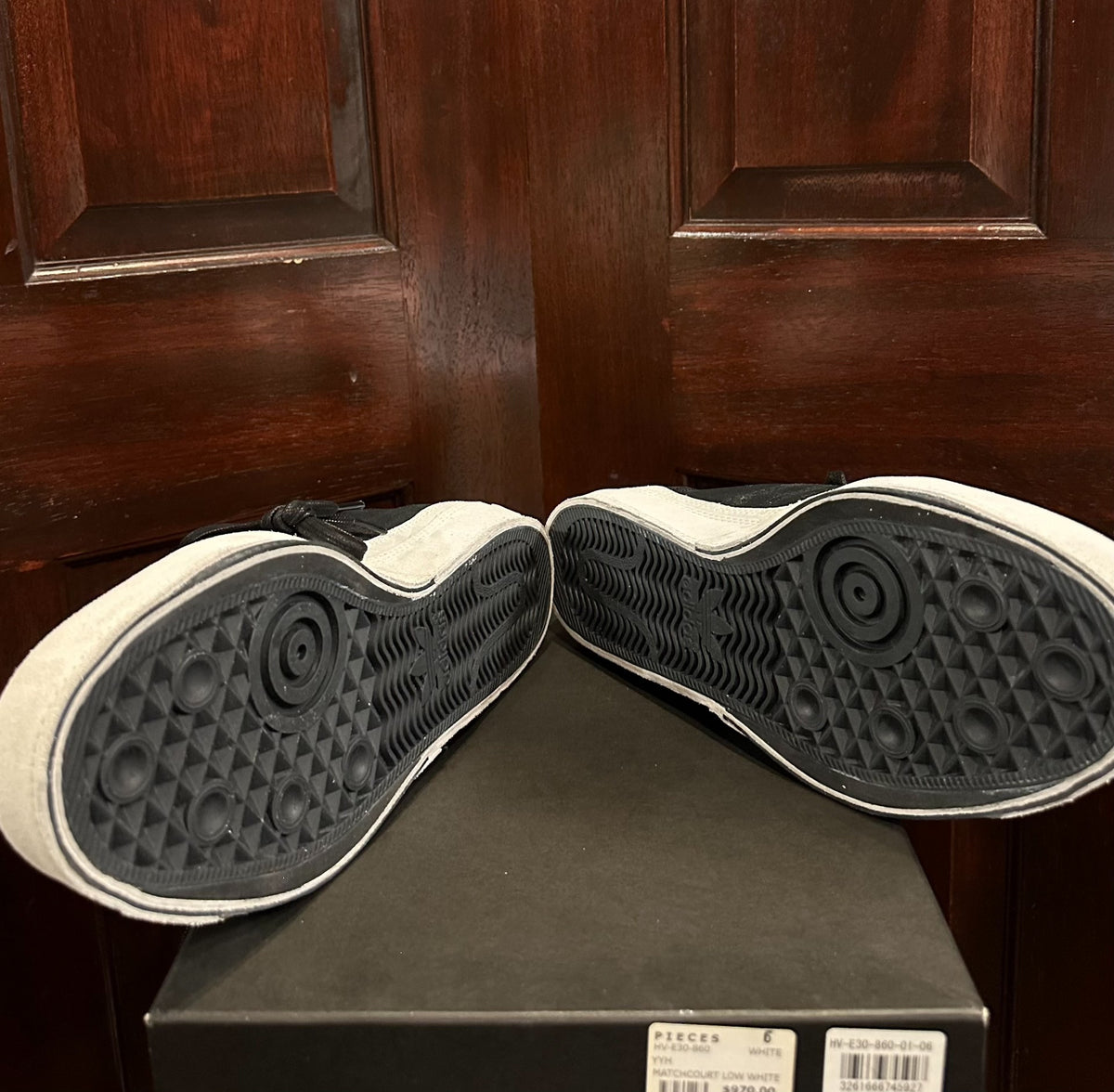 Yohji Yamamoto × Adidas Y3 Black Matchcourt Low Sneakers