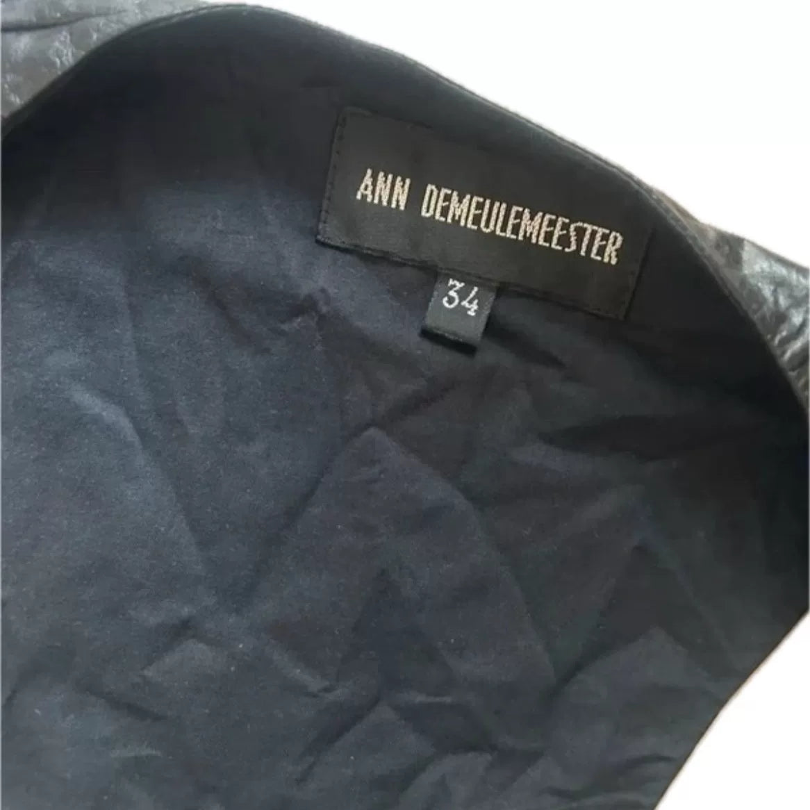 Ann Demeulemeester Archive Oil Wax Leather Deconstructed Vest