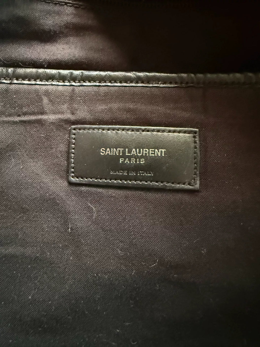 Saint Laurent Paris 16AW Black Washed Distressed Calfskin Backpack by Hedi Slimane