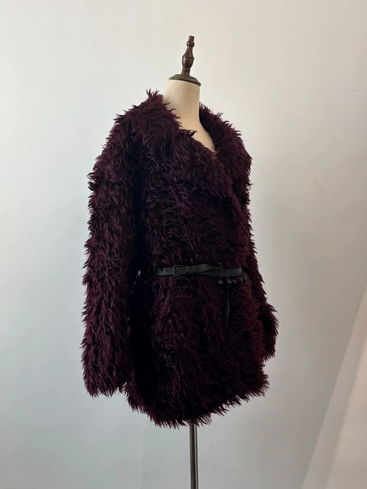 Maison Margiela｜2016 Dark Purple Faux Fur Coat