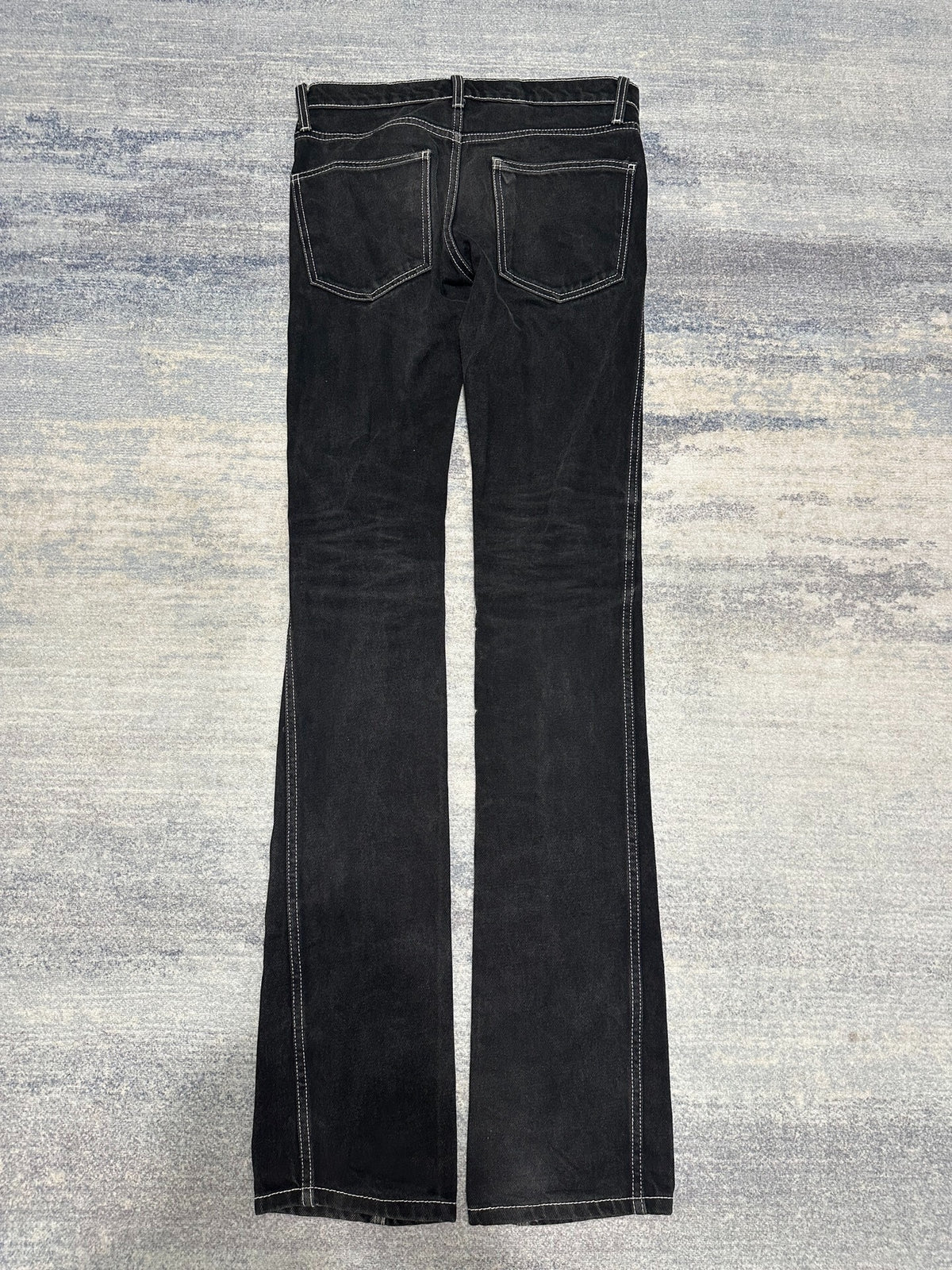Vlone Og Black White Old English Runway Denim Sanskrit SS18 Jeans
