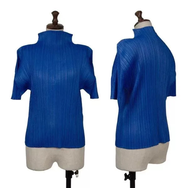 Issey Miyake Vintage Blue Pleated Top