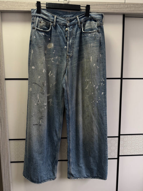 Acne Studios 2023M Blue Splatter Jeans