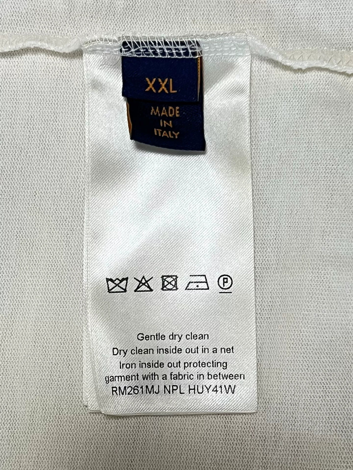 Louis Vuitton XXL SS26 Short Sleeve Top Wool Embroidered White T-Shirt