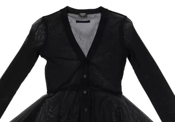 Jean Paul Gaultier Vintage Black Mesh Cardigan