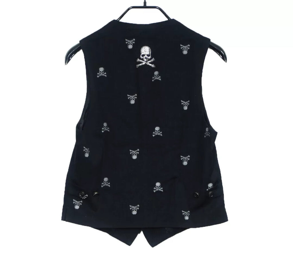 Mastermind Japan Rhinestone Skull Mainline Embroidered Vest