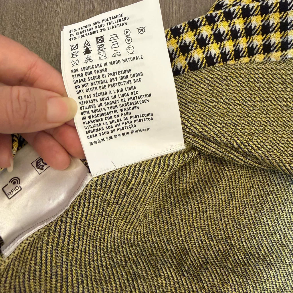 Miu Miu Bow Houndstooth Skirt