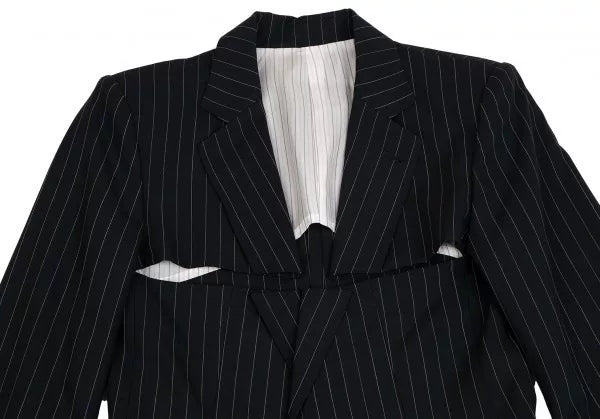Jean Paul Gaultier Vintage Striped Deconstructed Blazer
