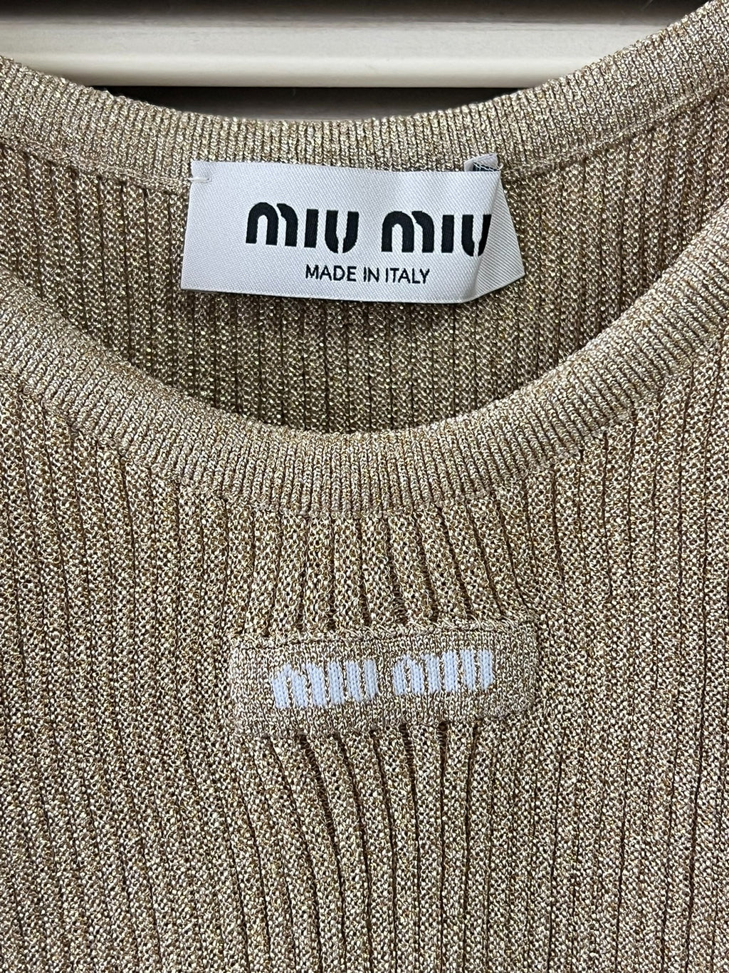 Miu Miu Knitted Camisole Tank Top