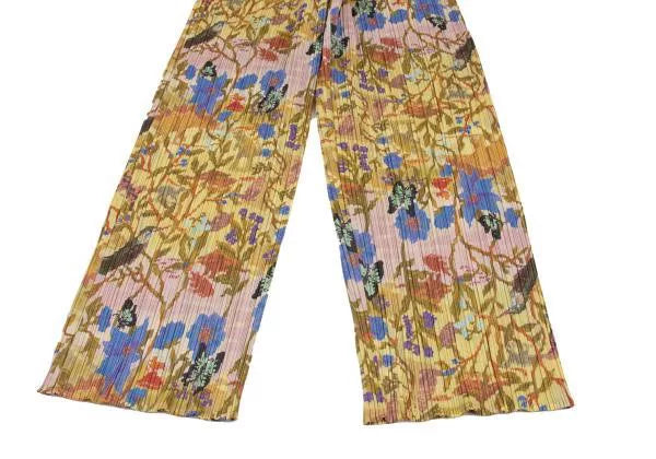 Issey Miyake Vintage Yellow Bow Dinosaur Pleated Pants