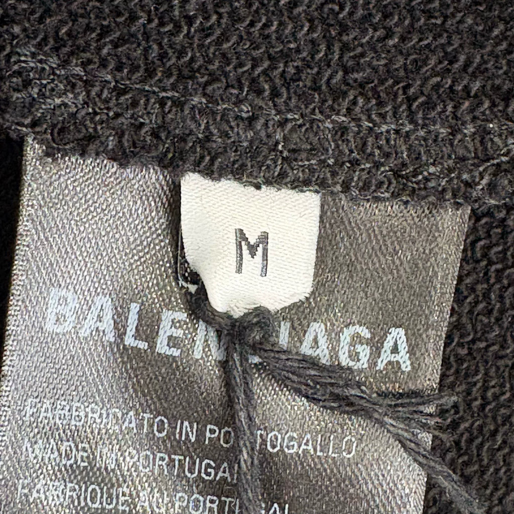 Balenciaga SS25 Black Multi-Element Wave Hooded Sweater