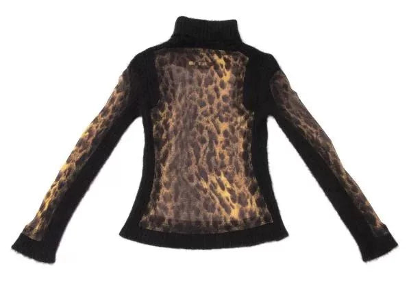 Jean Paul Gaultier Vintage Leopard Print Mesh Top