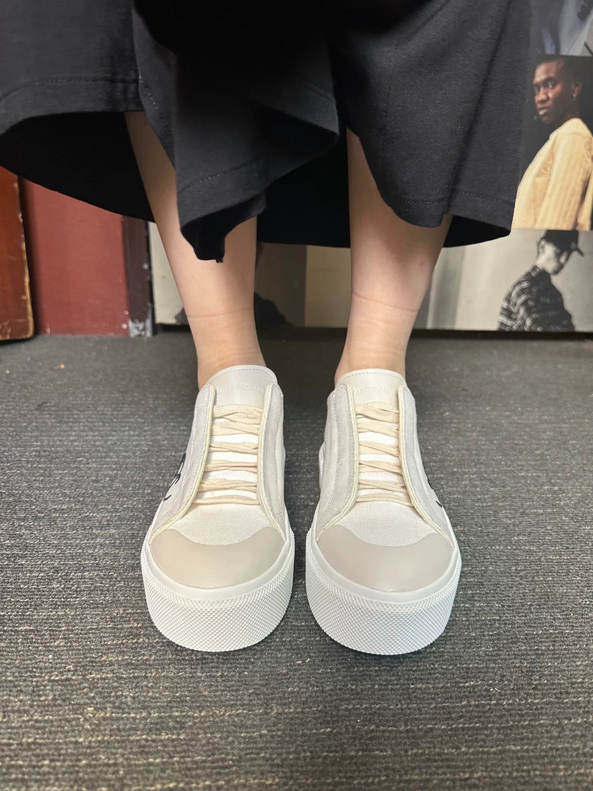 Alexander McQueen White Octopus Beaded Embroidered Canvas Low-Top Sneakers