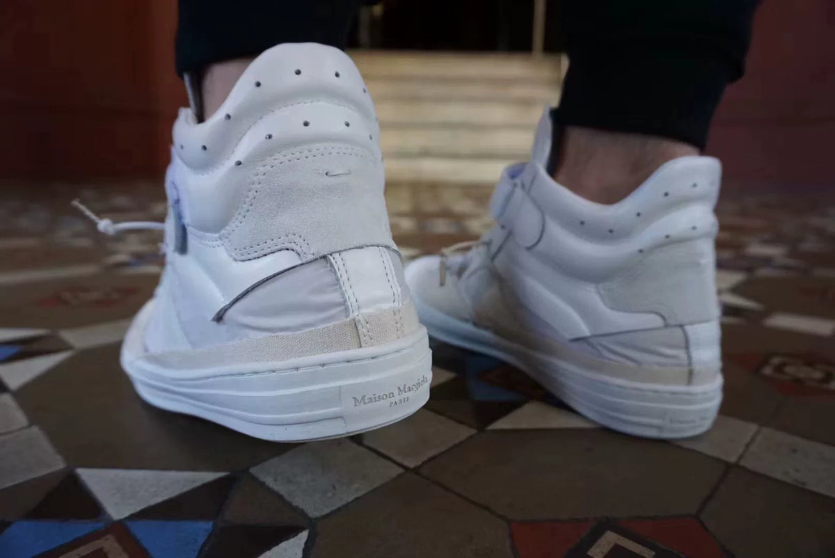 Maison Margiela White Deconstructed Buckle Sneakers