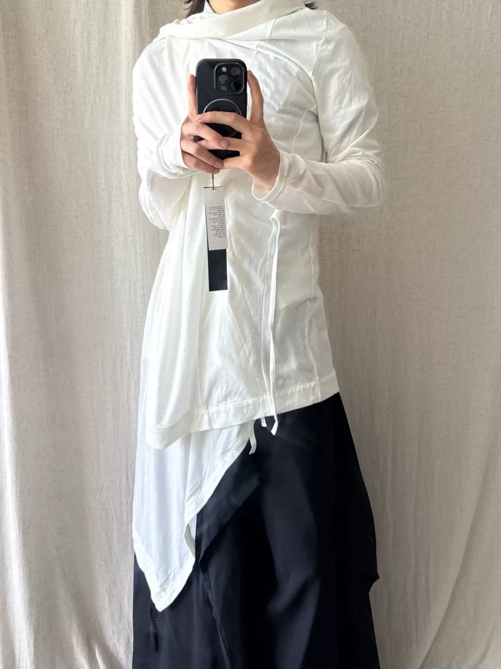 Julius SS22 Dark Vanguard Drapey Robe-Style Open Cardigan