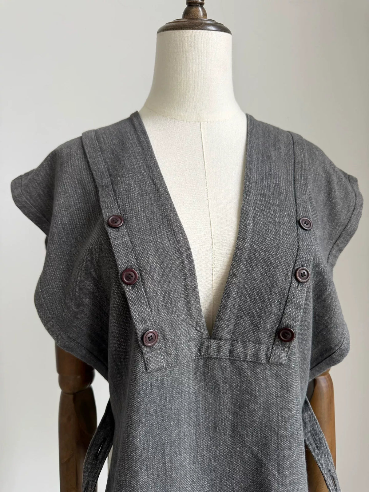 Issey Miyake 1970s Grey Deconstructed Pleated Vest