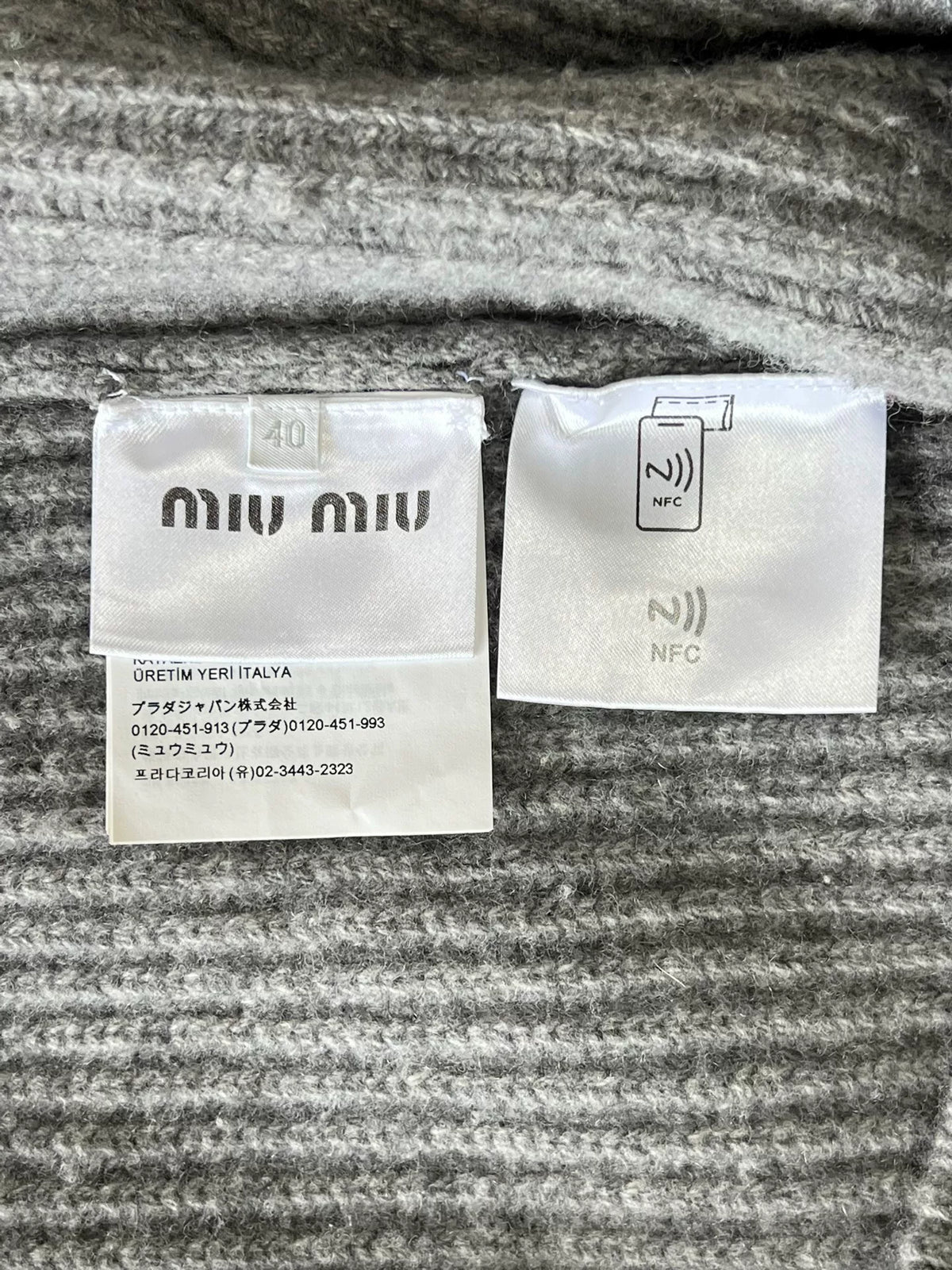 Miu Miu Cashmere Hooded Knit Cardigan