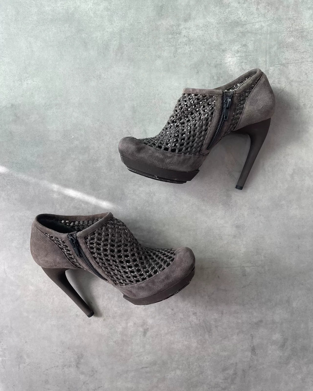 Balenciaga AW09 Suede Mesh Heels