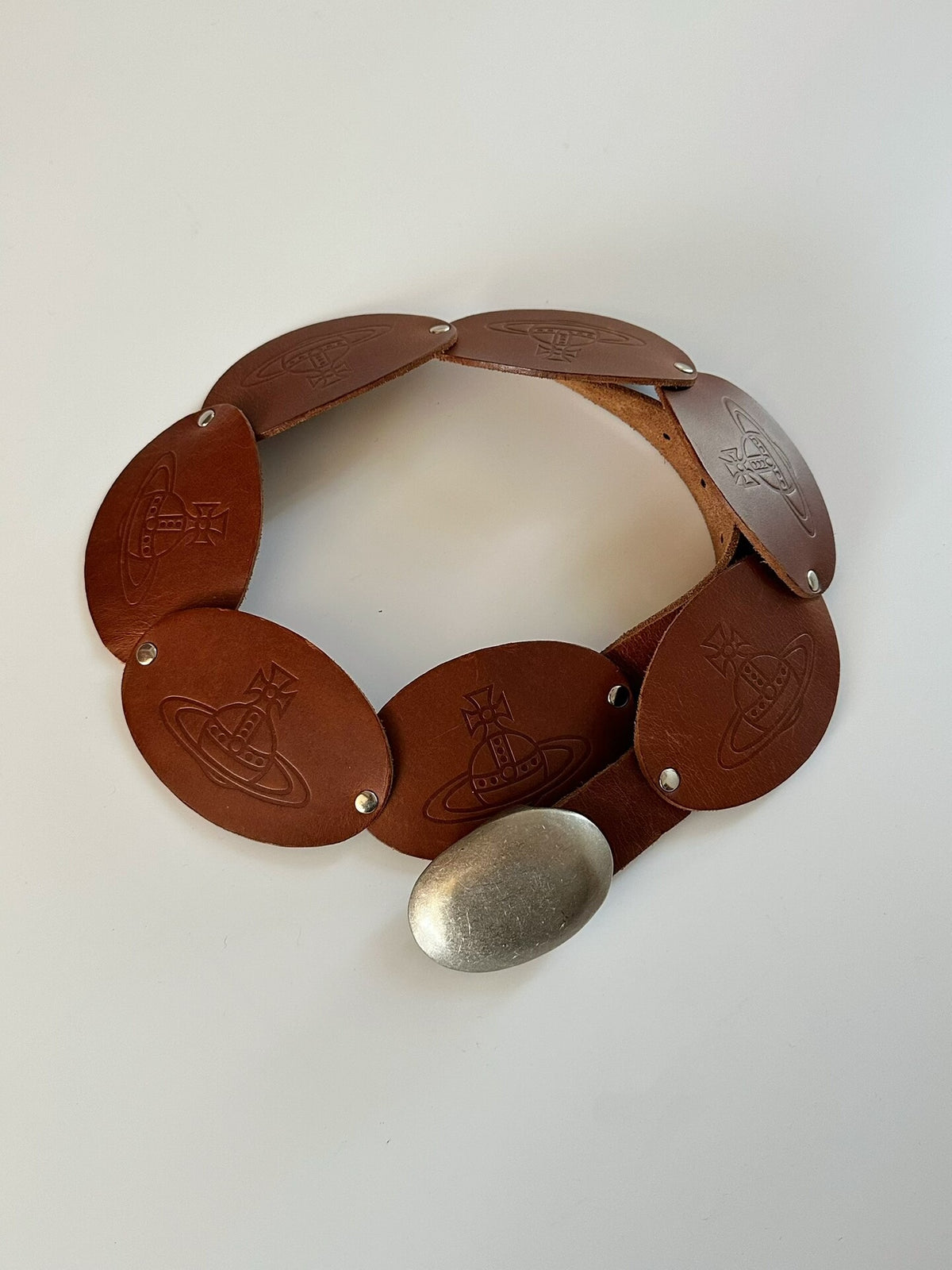 Vintage Vivienne Westwood interlocking orb logo belt