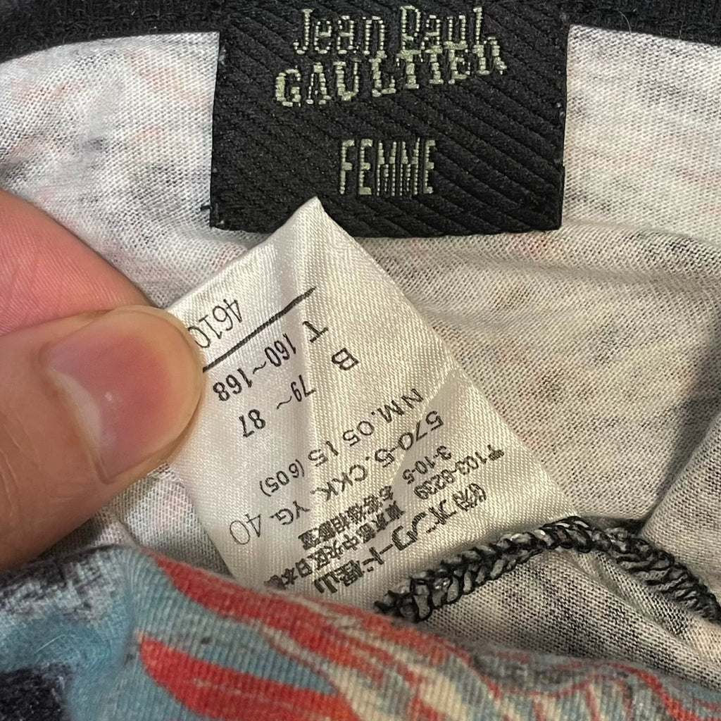 Jean Paul Gaultier | 90s Fish and Crane Contention Short-Sleeve Tattoo Shirt
