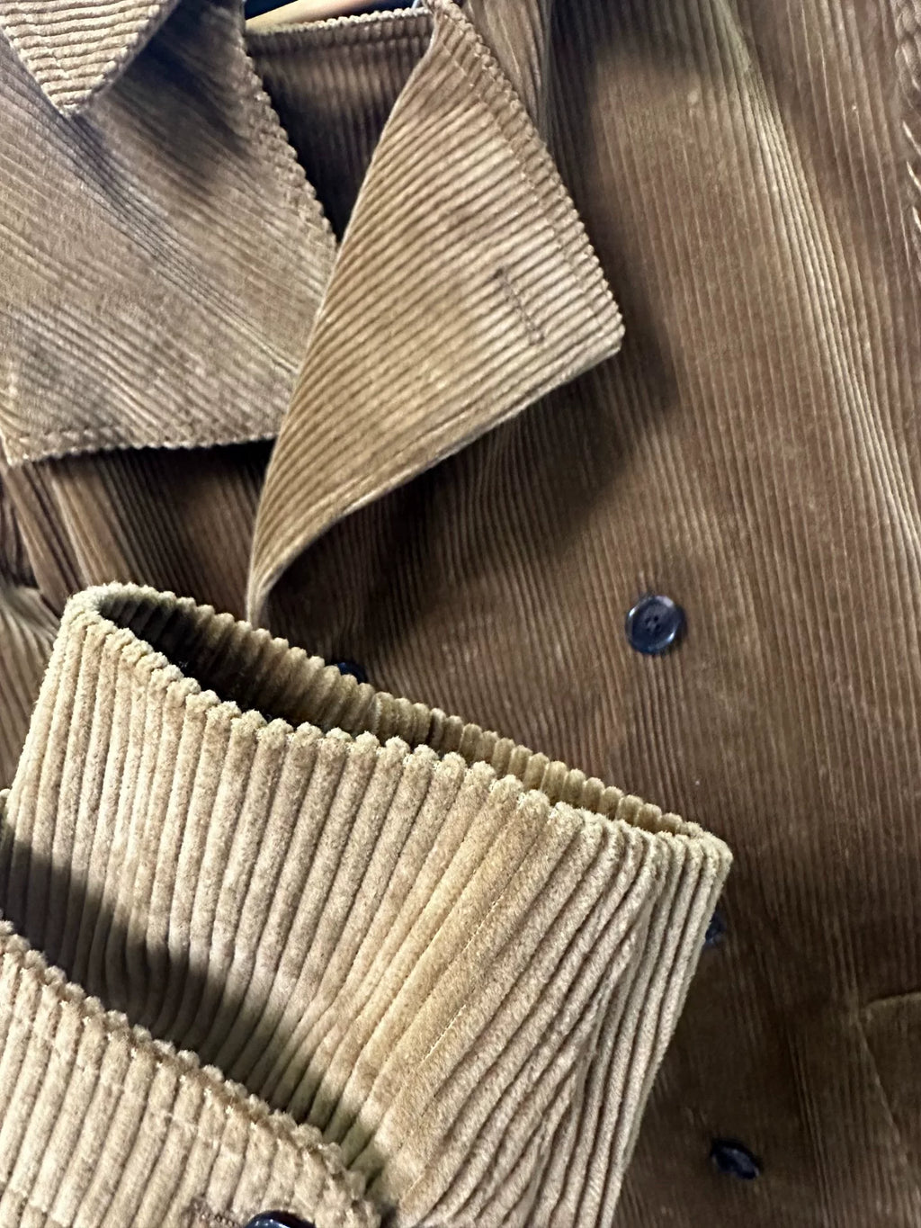 Saint Laurent Brown Corduroy Double-Breasted Belted Trench Coat