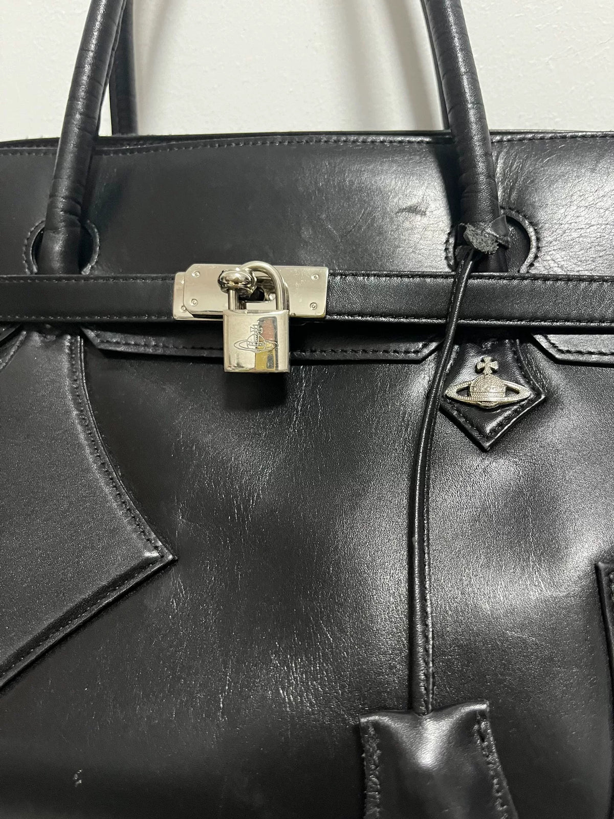 Vivienne Westwood "Queen" Platinum Bag Handbag Black