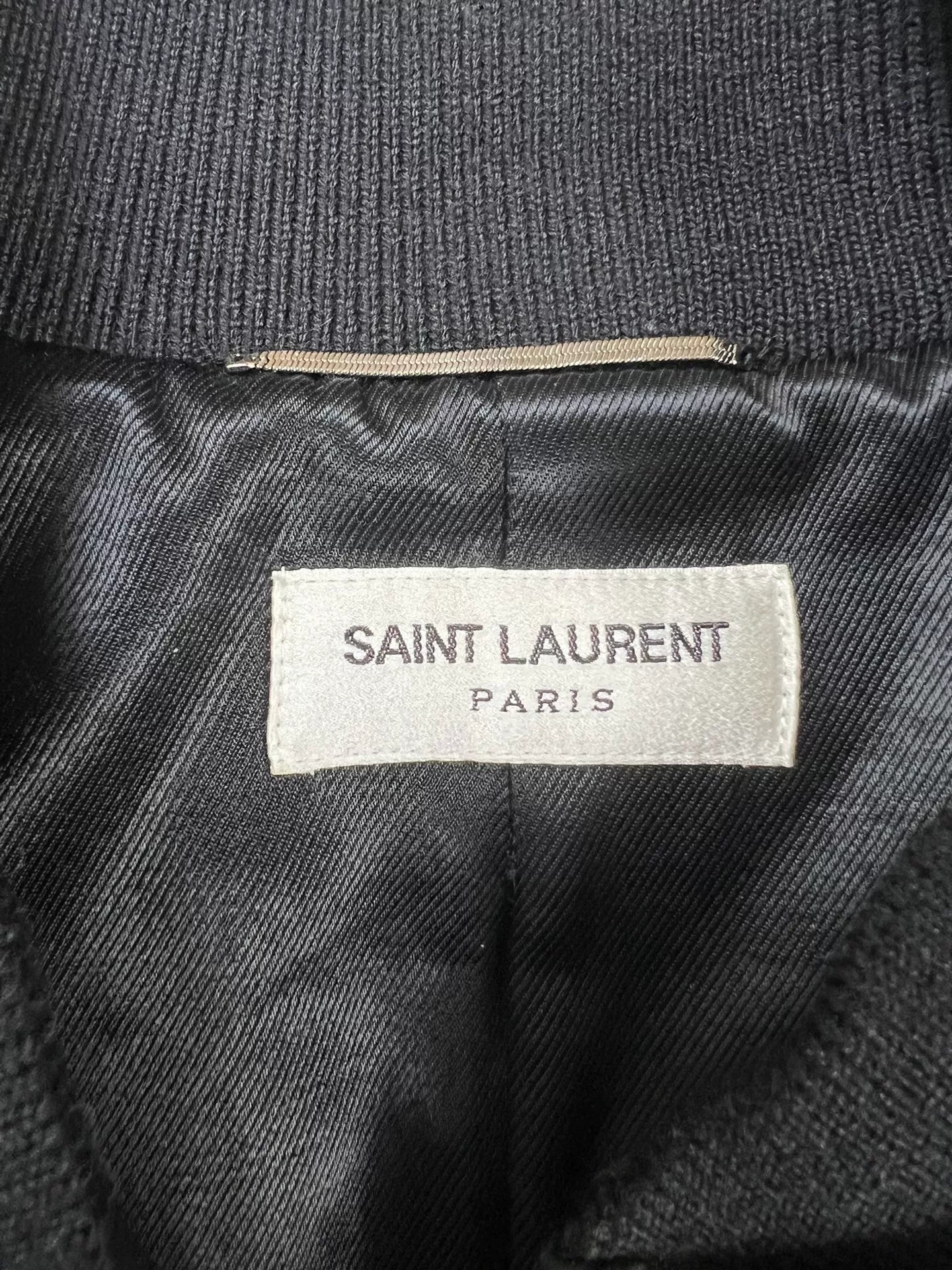Saint Laurent 21fw Black Varsity Jacket