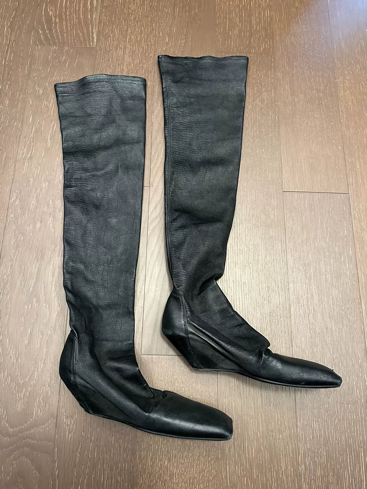 Rick Owens Slope Heel Fishmouth Boots