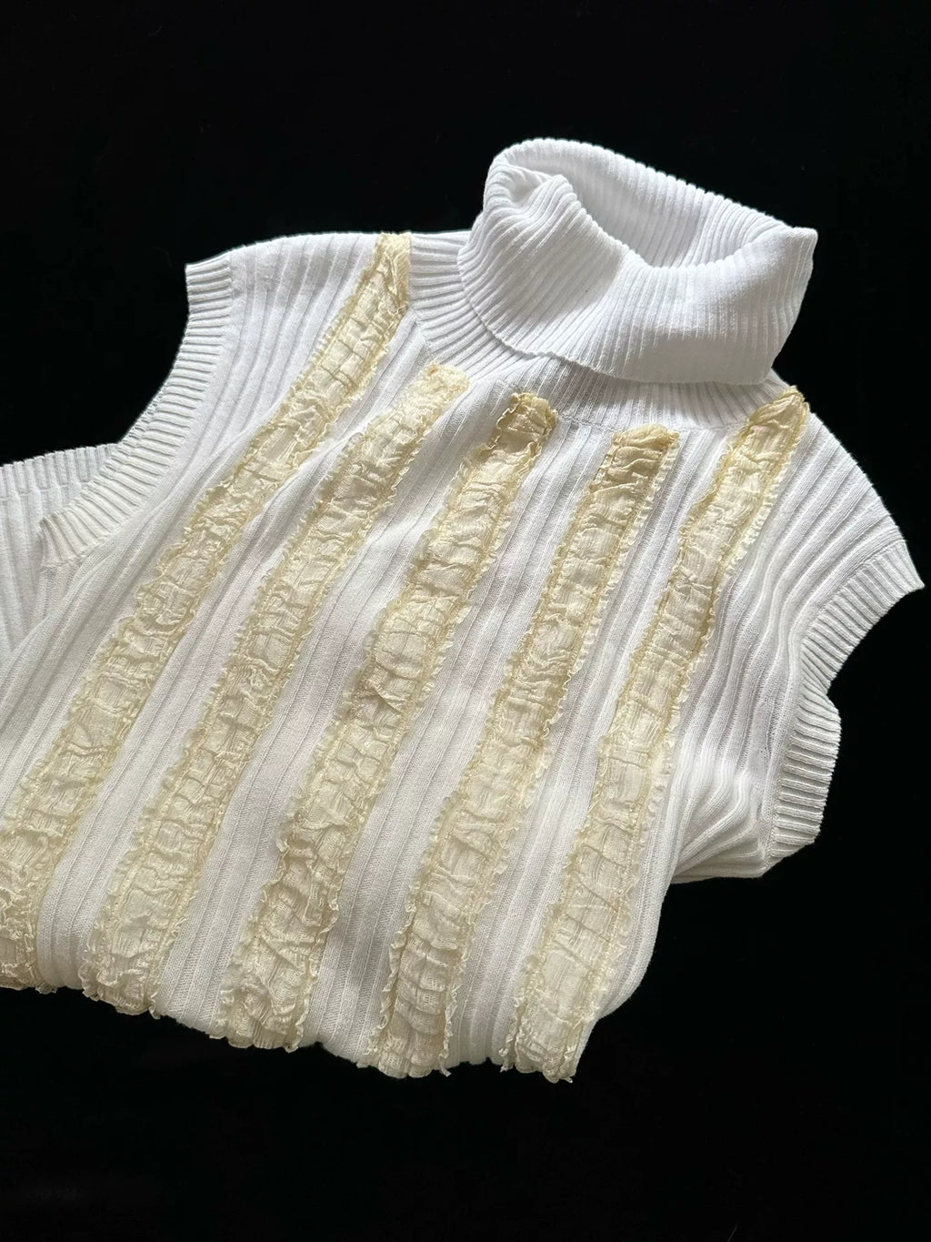 Jean Paul Gaultier Vintage Cut Lace Knit Vest