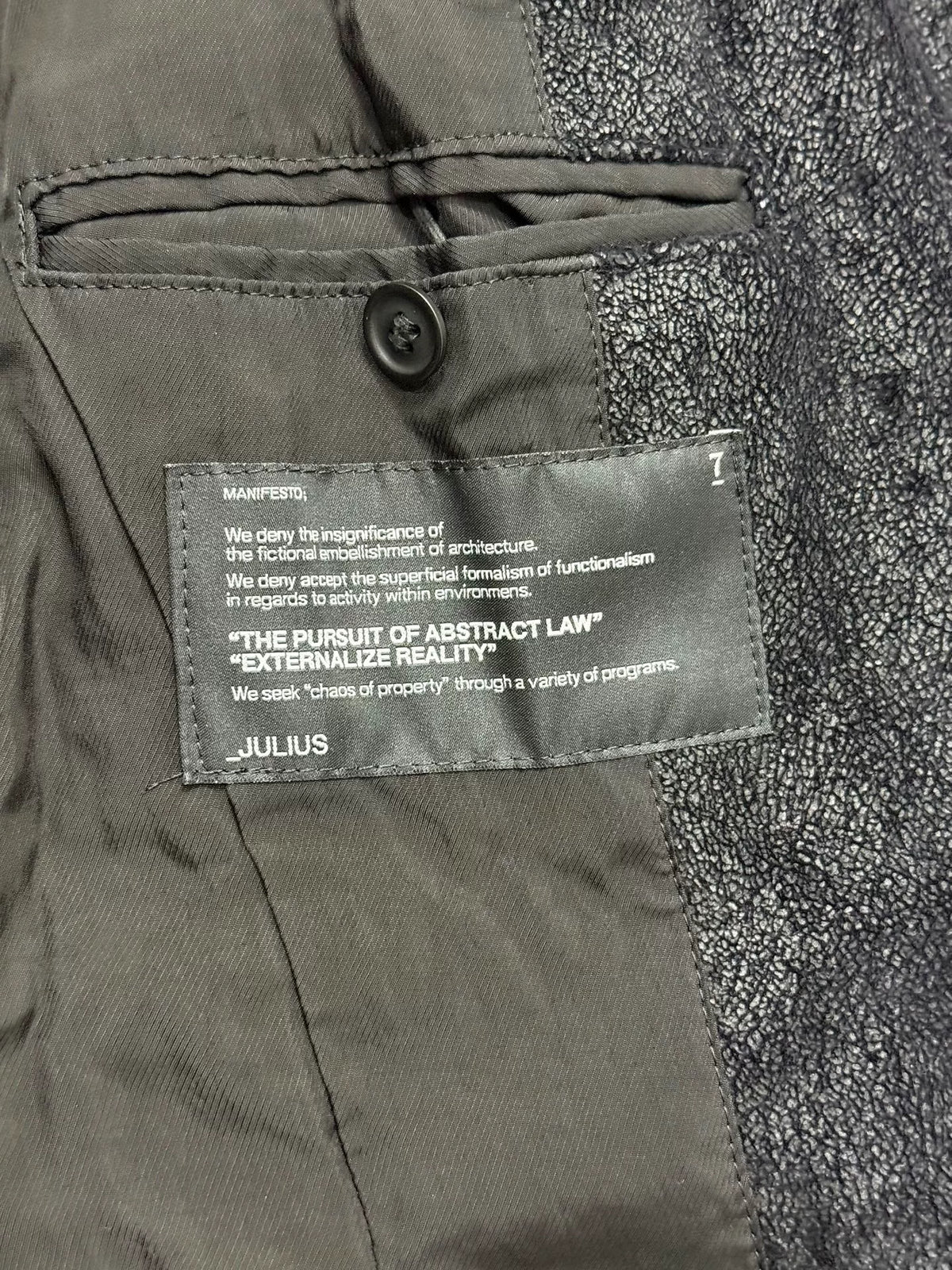Julius Cracked Cloth Cotton Jacket