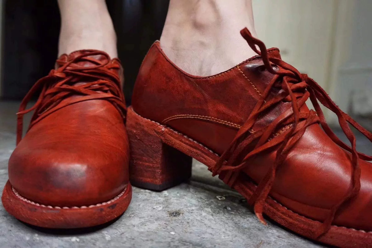 Guidi SS18 Red M82 Horsehide Heels